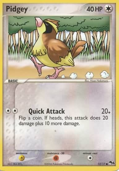 Pokemon POP Series 4 Promo Card Pidgey 12/17 Common