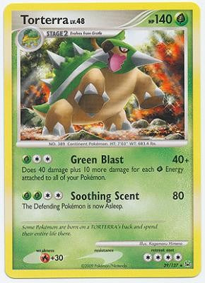 Pokemon Platinum Edition Rare Card - Torterra 39/127