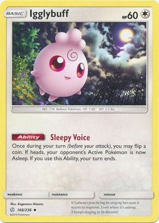 Igglybuff - 168/236 - Uncommon Sun & Moon: Cosmic Eclipse Singles