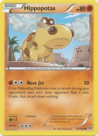 Pokemon Trading Card Game XY BREAKthrough Common Hippopotas #83