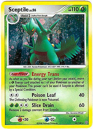 pearl pokemon card Pokemon Diamond & Pearl Stormfront Rare Sceptile #10