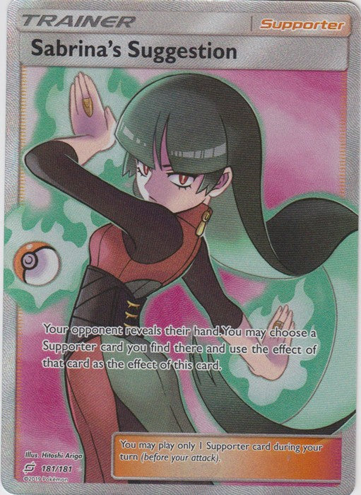Sabrina's Suggestion (Full Art) - 181/181 Pokemon » SM Team Up Ultra Rare