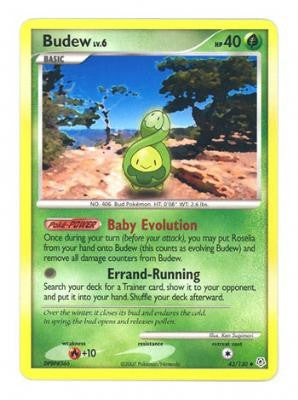 Pokemon Diamond & Pearl Uncommon Card - Budew 43/130