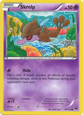 Skrelp 63/122 Common - Pokemon XY Breakpoint Card