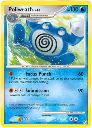 Pokemon Diamond & Pearl Legends Awakened Rare Poliwrath #35 Pokemon Diamond & Pearl Legends Awakened Rare Poliwrath #35