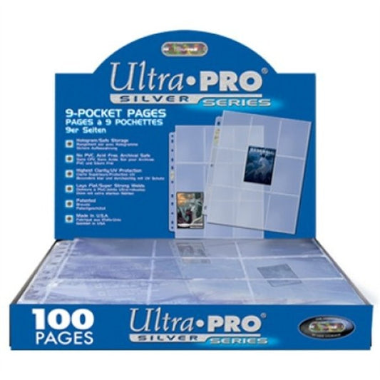 Ultra Pro 9-Pocket Pages Silver Series (25 Plastic Sheets)