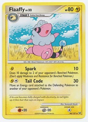 Pokemon Platinum Edition Uncommon Card - Flaaffy 48/127