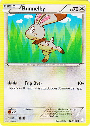 Bunnelby 120/160 Uncommon Pokemon XY Primal Clash Card