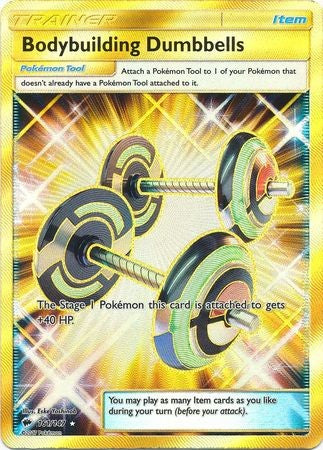 Bodybuilding Dumbbells 161/147 Secret Rare - Pokemon Sun & Moon Burning Shadows Card