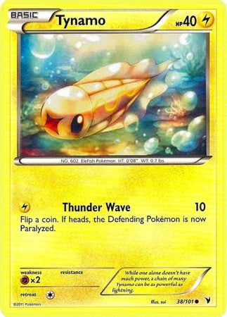 Pokemon Noble Victories Common Card - Tynamo 38/101