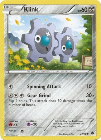 Pokemon Emerging Powers Common Card - Klink 74/98