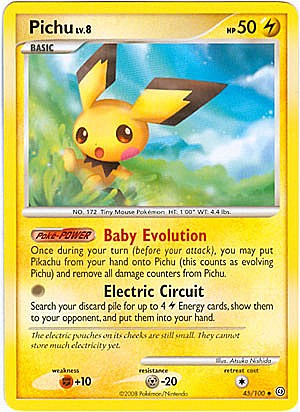 Pokemon Diamond and Pearl Stormfront Card - Pichu (U)