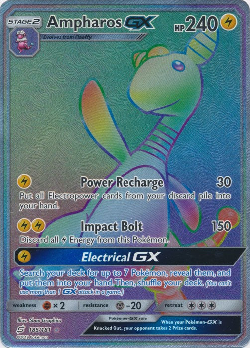 Ampharos GX - 185/181 - Hyper Rare Sun & Moon: Team Up