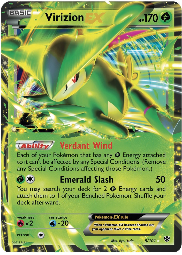 Virizion EX 9/101 - Pokemon Plasma Blast Ultra Rare Card