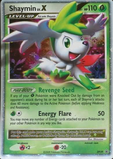 Pokemon Diamond & Pearl Ultra Rare Promo Card - Shaymin LV.X DP39