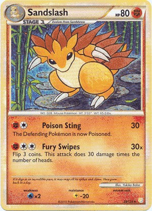 Pokemon HeartGold SoulSilver Single Card Rare Sandslash 29/123