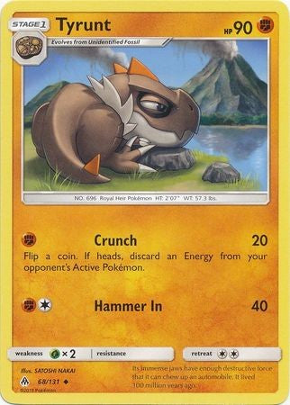 Pokemon Forbidden Light Tyrunt #68 Pokemon Forbidden Light Tyrunt #68
