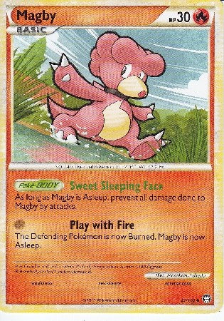 Pokemon Card HS Triumphant Magby Uncommon 41/102