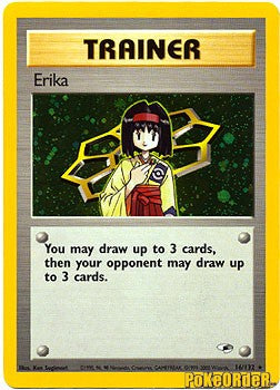 Pokemon Gym Heroes Holo Card - Erika 16/132