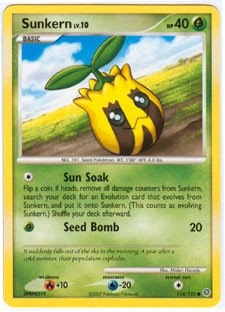 Pokemon Secret Wonders Common Card - Sunkern 114/132