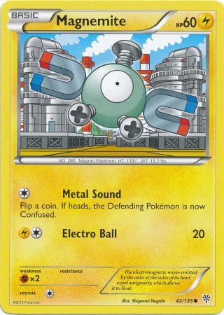Magnemite 42/135 - Pokemon Plasma Storm Common Card
