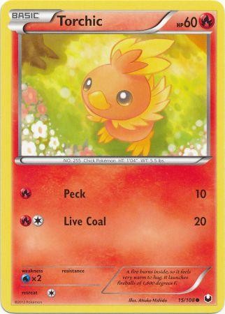Pokemon Dark Explorers Common Card - Torchic 15/108