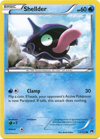 Shellder 23/122 Common - Pokemon XY Breakpoint Card