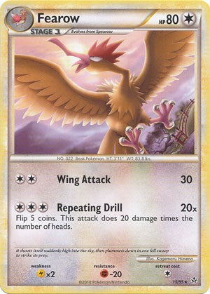 Pokemon Card HS Unleashed Single Card Rare Fearow 15/95