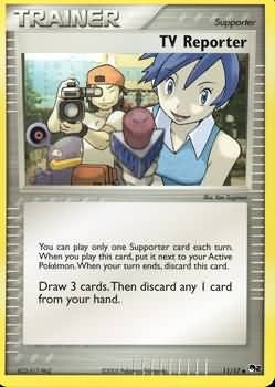 Pokemon POP Series 2 Promo Card TV Reporter 11/17 Uncommon