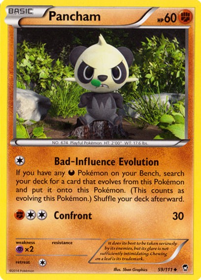 Pancham 59/111 - Pokemon XY Furious Fists Card