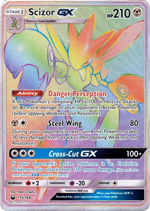 Scizor GX 175/168 Hyper Rare - Celestial Storm SM7 Pokemon Card