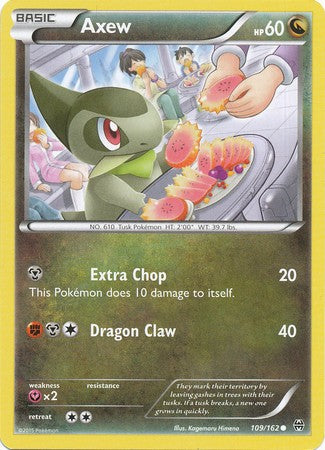 Axew 109/162 Common - Pokemon XY Break Through Card