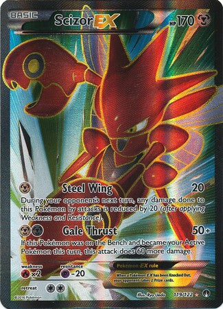 scizor ex pokemon card value Scizor EX 119/122 FULL ART