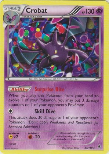 Crobat 33/119 - Rare Pokemon XY Phantom Forces Card