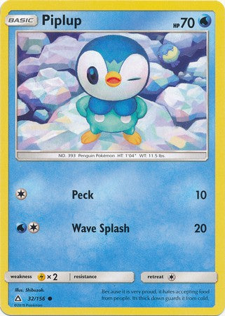 piplup pokemon card Piplup - 32/156 - Common - Reverse Holo