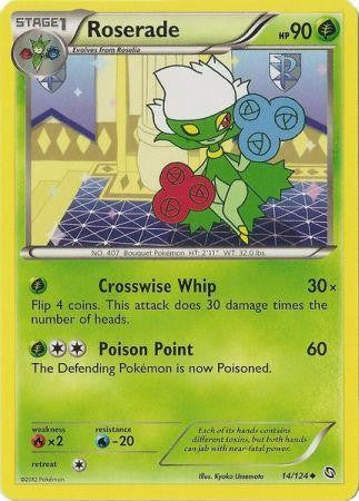 Roserade 14/124 - Pokemon Dragons Exalted Uncommon Card
