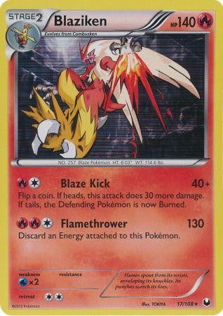 Pokemon Dark Explorers Holo Rare Card - Blaziken 17/108