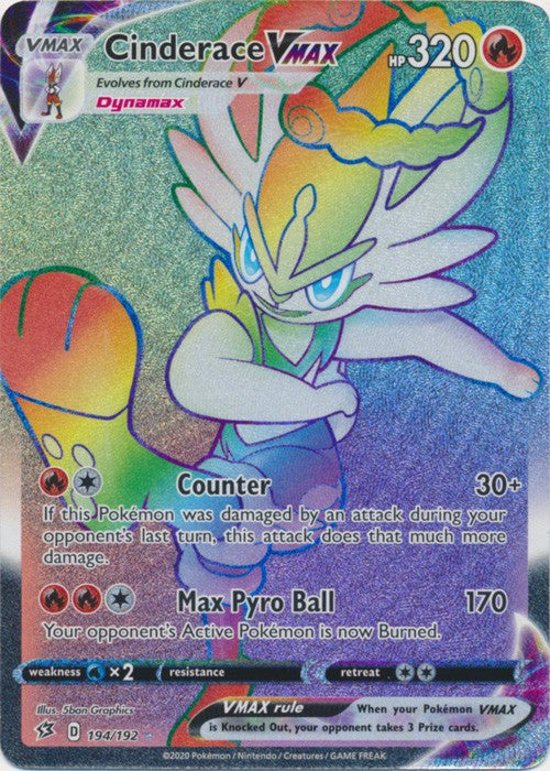 Cinderace VMAX (Hyper Rare) - 194/192 Pokemon » SWSH Rebel Clash Ultra Rare