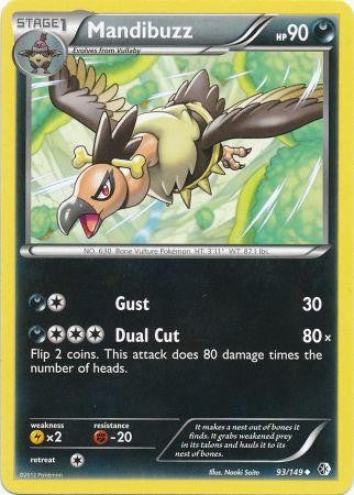 Mandibuzz 93/149 - Pokemon Boundaries Crossed Uncommon Card