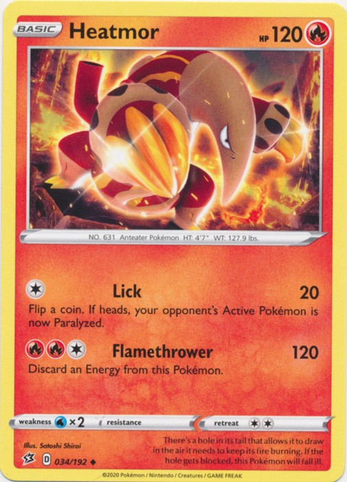 Heatmor - 034/192 Pokemon » SWSH Rebel Clash Uncommon
