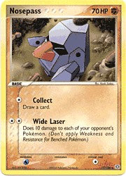 Pokemon EX Emerald Rare Card - Nosepass 17/106
