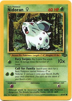 Pokemon Jungle Common Card - Nidoran 57/64