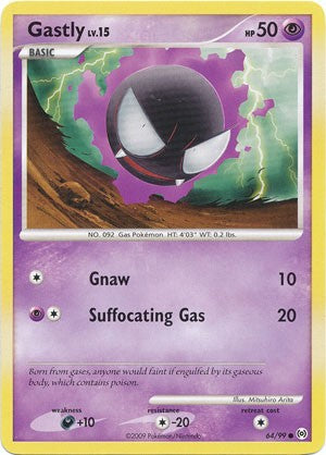 Pokemon Platinum Arceus Single Common Gastly 64/99