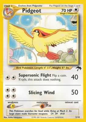 Pokemon Pidgeot 2/18 Common Promo Single Card