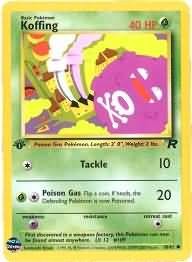 Pokemon Team Rocket Common Card - Koffing 58/82