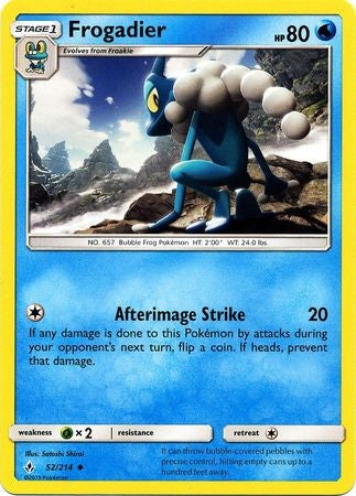 frog pokemon cards Frogadier - 52/214