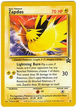 Pokemon Promo Card - Zapdos #23 PokeOrder.com Pokemon Promo Card - Zapdos #23 PokeOrder.com
