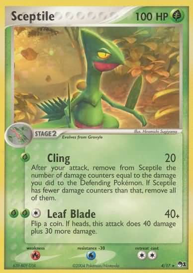 Pokemon POP Series 1 Promo Card Sceptile 4/17 Rare