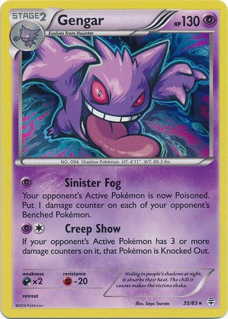 Gengar 35/83 Holo Rare - Pokemon Generations Card