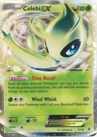 Celebi EX 9/149 - Pokemon Boundaries Crossed Ultra Rare Card
